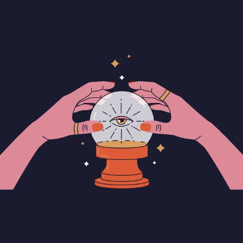 a crystal ball telling the future