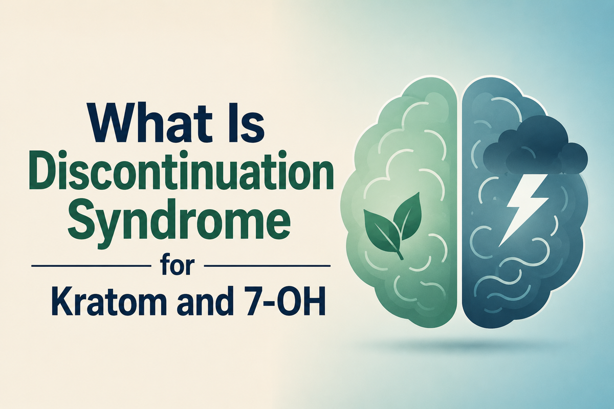 What is discontinuation syndrome for kratom and 7-OH